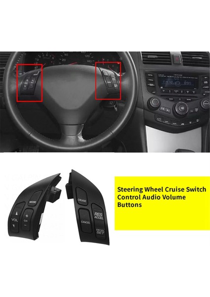 Honda Accord 2003 2004 Için Araba Direksiyon Simidi Seyir Anahtarı Kontrol Ses Seviyesi Düğmeleri 36770-SDA-A01 36770SDAA01 Sağ (Yurt Dışından) indirimleri