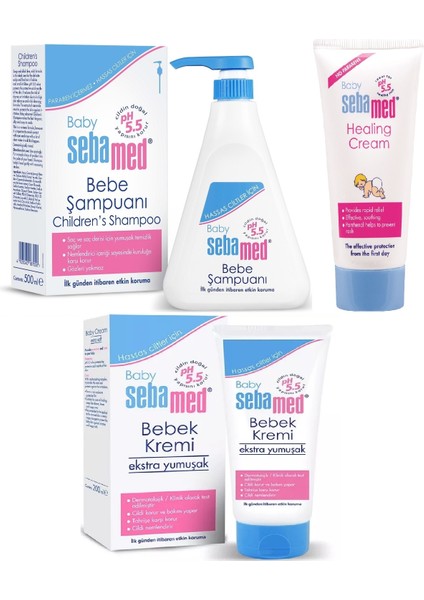 Bebek Kremi 200ML+ Sebamed Bebek Şampuanı 500ML +Sebamed Bebek Pişik Kremi 50ML Avantaj Set