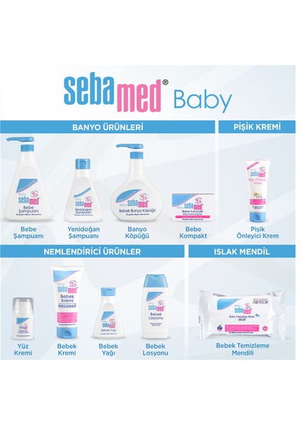 Bebek Kremi 200ML+ Sebamed Bebek Şampuanı 500ML +Sebamed Bebek Pişik Kremi 50ML Avantaj Set fırsatları