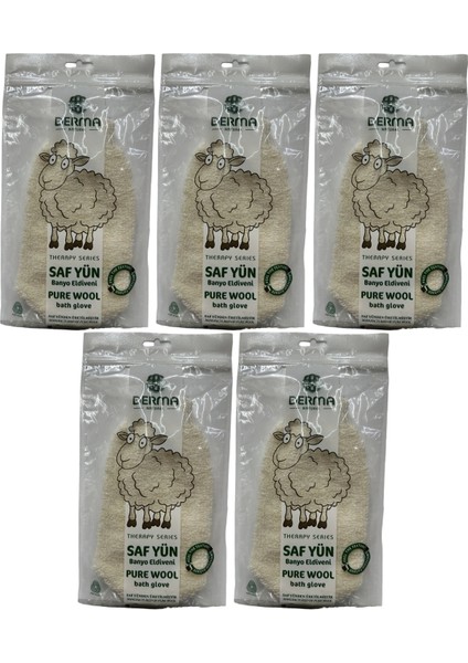 Therapy Saf Yün Banyo Eldiveni T-485 (5 Li Set)