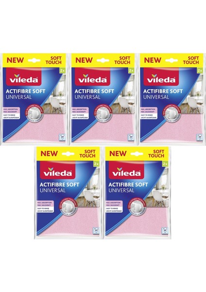 Actifibre Soft Universal New Soft Touch (Paket Içi 2 Li) (5 Li Set)