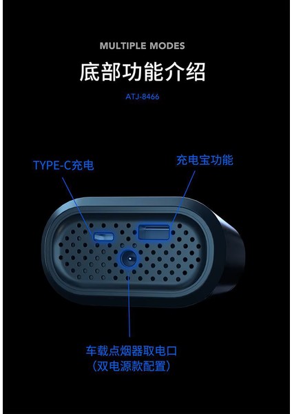 Gimp Taşınabilir Göstergeli Güç Bankası USB & Type-C, El Feneri, Flaşör, Araç Lastik Hava Pompası fiyatları