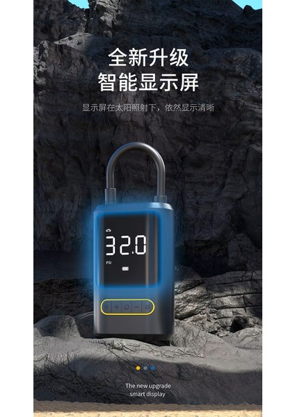 Gimp Taşınabilir Göstergeli Güç Bankası USB & Type-C, El Feneri, Flaşör, Araç Lastik Hava Pompası fırsatları