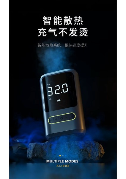 Gimp Taşınabilir Göstergeli Güç Bankası USB & Type-C, El Feneri, Flaşör, Araç Lastik Hava Pompası indirimleri