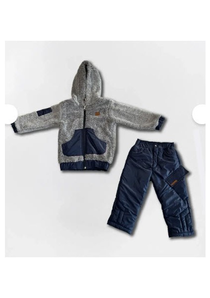 Kapüşonlu Welsoft Hırka ve Kapitone Polarlı Pantolon Çocuk Takım fırsatları