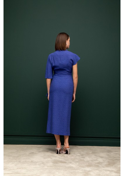 Asimetrik Drapeli Elbise 26W40826 modelleri