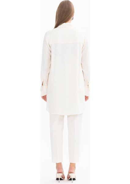 1020 Şık Tunik Yakası Flarlı Fları Taş Detaylı Gömlek Tunik Qys Şık Tunik #24-04# fırsatları