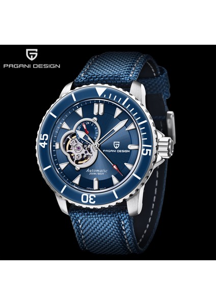 PD-1674 Erkek 200M Su Geçirmez Tourbillon Saat Otomatik Mekanik Saat Safir Kristal Paslanmaz Çelik