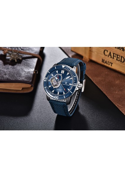 PD-1674 Erkek 200M Su Geçirmez Tourbillon Saat Otomatik Mekanik Saat Safir Kristal Paslanmaz Çelik fiyatları