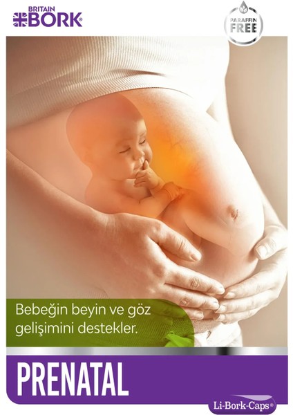 Prenatal 30 Likit Kapsül Omega3 Biotin Iyot Methyl Folat İçeren Vitamin fiyatları