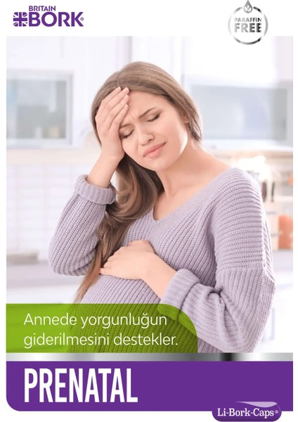 Prenatal 30 Likit Kapsül Omega3 Biotin Iyot Methyl Folat İçeren Vitamin fırsatları