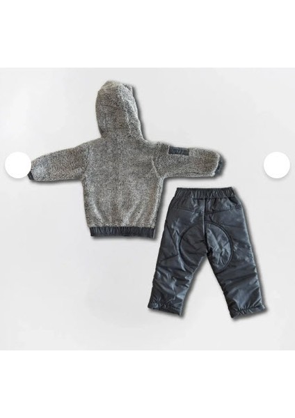 Kapüşonlu Welsoft Hırka ve Kapitone Polarlı Pantolon Çocuk Takım fırsatları