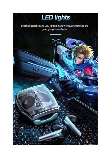 Lenovo XG02 Çift Modları Oyun Müzik Kablosuz Bluetooth Kulaklık Siyah (Yurt Dışından) fırsatları