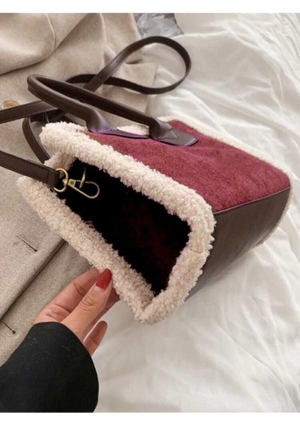Bordo Nubuk Askılı Omuz Çantası modelleri