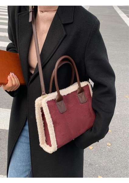 Bordo Nubuk Askılı Omuz Çantası fırsatları
