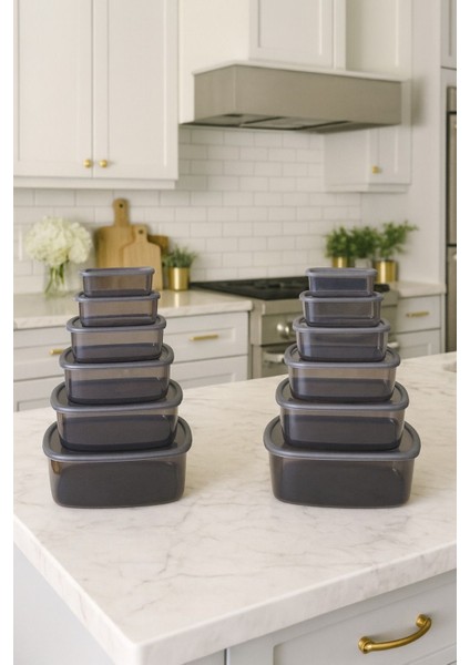 12'li Hava Geçirmez Saklama Kabı Antrasit