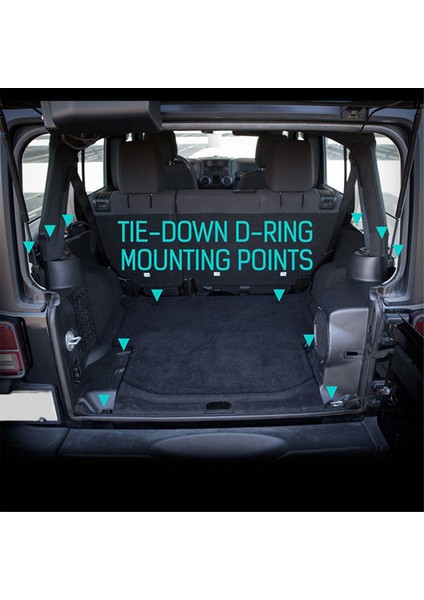 Araba D-Ring Bağlama Vidaları Çekme Tokası Ankraj Halkası Tavan/bagaj Tokası Jeep Wrangler Tj Jk Jl Jt 1997-2023 6 Adet (Yurt Dışından) indirimleri