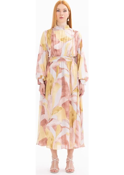 1003 Elbise Arkadan Fermuarlı Saten Şık Elbise 10002411311003 Qys #24-05# fiyatları