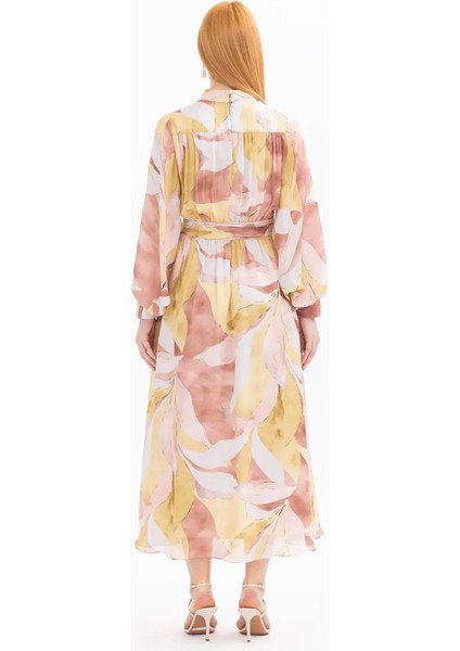 1003 Elbise Arkadan Fermuarlı Saten Şık Elbise 10002411311003 Qys #24-05# modelleri