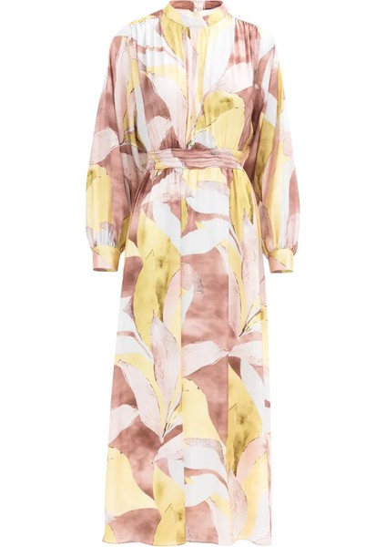 1003 Elbise Arkadan Fermuarlı Saten Şık Elbise 10002411311003 Qys #24-05# fırsatları