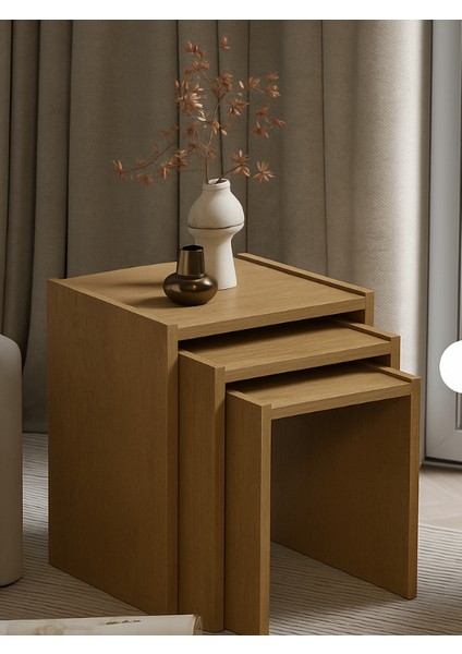 3'lü Zigon Sehpa Kare