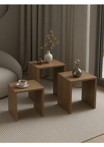 3'lü Zigon Sehpa Kare fiyatları