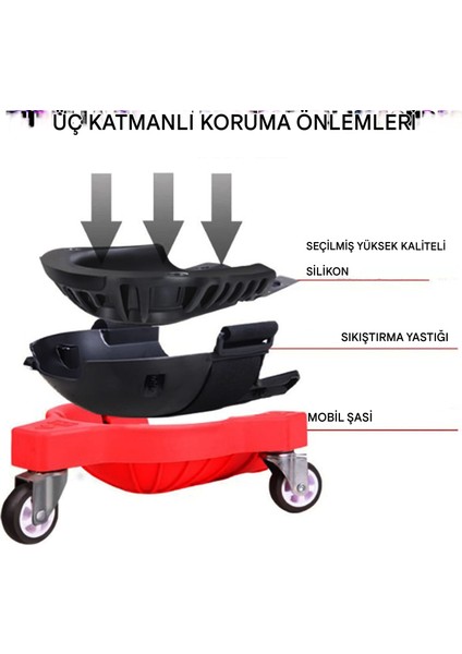 Tekerlekli Dizlik ( 1 Çift ) Inşaat Fayans Seramik Yer Döşeme Tamir Dizliği Hareket Kolaylığı fırsatları