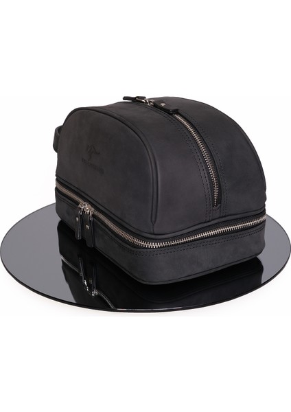 Kangaroo Kıngdom Seyahat Organizatörü Portföy El Çantası Hakiki Deri Siyah Crazy Horse 6577-ZS modelleri