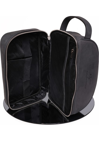 Kangaroo Kıngdom Seyahat Organizatörü Portföy El Çantası Hakiki Deri Siyah Crazy Horse 6577-ZS indirimleri