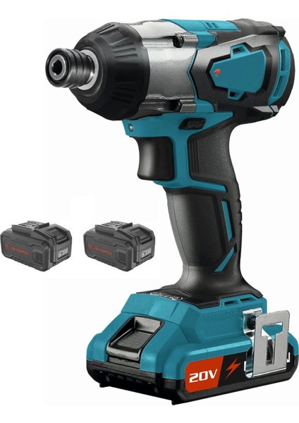 Kömürsüz Akülü Torklu Vidalama Çift Batarya Li-Ion Batarya 20 V 4.0 Ah Üç Kademe Torklu Çantalı