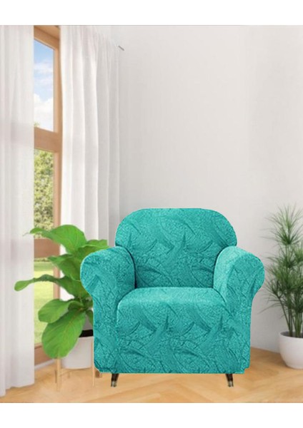 Jakarli Sahra Desen Tek Kişilik Koltuk Örtüsü, Berjer Kılıfı, Lastikli 1 Adet