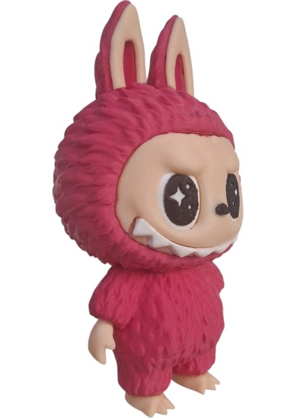 3D Baskı Fuşya Labubu 13 cm Dekoratif Figür - Oyuncak fırsatları