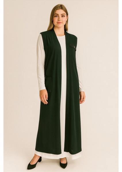 841 Tokalı Yelek Qys Yelek #24-04#