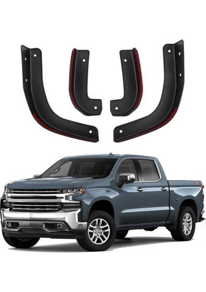 Chevrolet Silverado 2019-2024 Araba Aksesuarları Için Araba Çamurlukları, Çamurluk Koruyucuları, Çamurluk Çamurlukları (Yurt Dışından) indirimleri