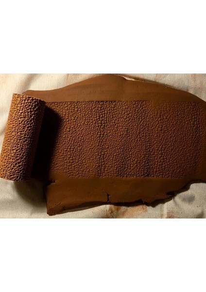 10 cm Deri Desenli Seramik & Polimer Kil Desen Oklavası Doku Silindiri Merdanesi