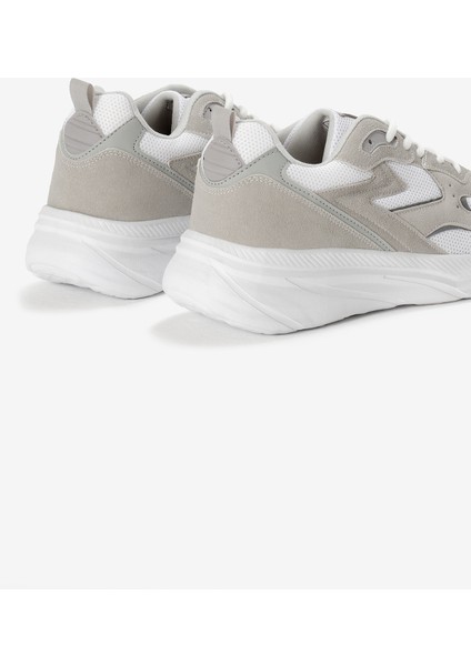 Erkek Gri Beyaz Faylon Taban Nefes Alabilen Kumaş Reflektörlü Dalgalı Desenli Spor Ayakkabı indirimleri