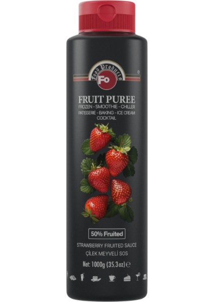 Çilek Meyveli Sos Frozen Meyve Püresi 1000 gr x 6 Adet fiyatları