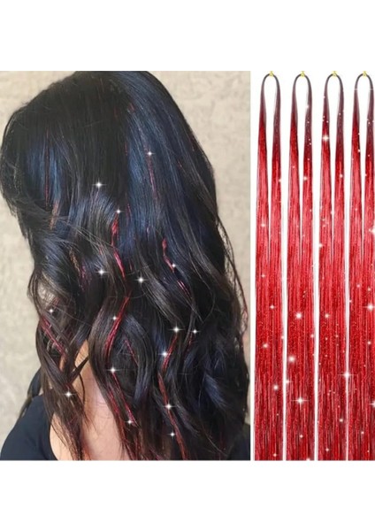 Tinsel Bağlamalı Renk Saç Simi modelleri