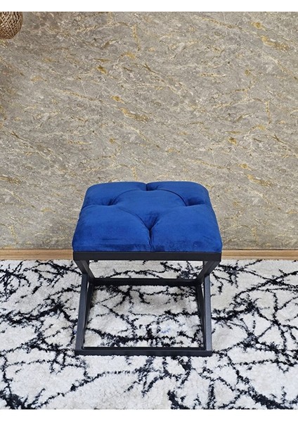 Siyah Boyalı 45 cm x 45 cm Çaprazlı Puf Bench Oturak Mavi Renk 45 x 45 Boyut/ebat fiyatları