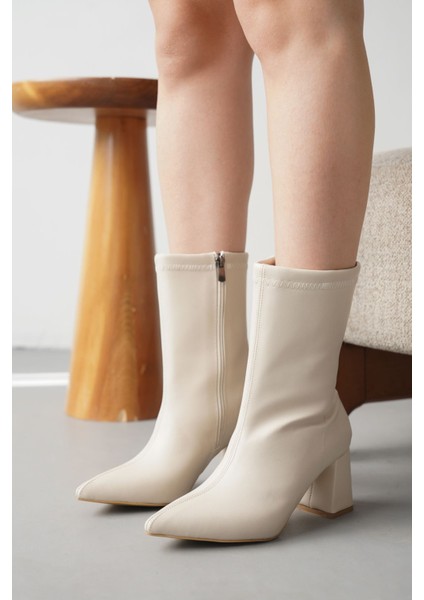 Kadın Joster Topuklu Bot - Ten Deri modelleri