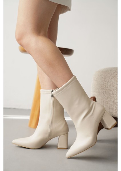 Kadın Joster Topuklu Bot - Ten Deri fırsatları