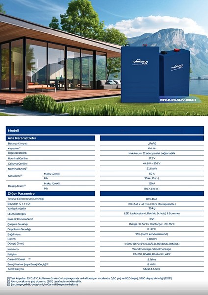 51.2V 100AH Lifepo4 Lfp Lityum Batarya fırsatları