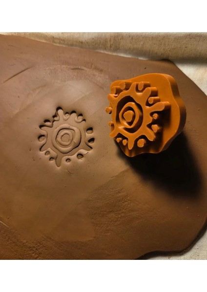 5 cm Seramik&polimer Kil Kalıp Güneş Baskı