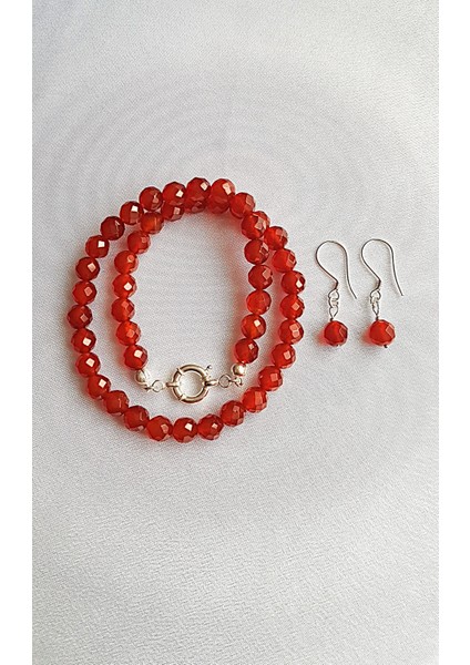 Akik Taşı Set Kolye ve Küpe fiyatları