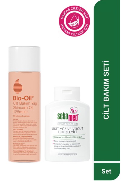 Çatlak Karşıtı & Leke Karşıtı Bakım Yağı 125ML & Sebamed Temizleme Jeli 200 ml