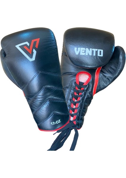 Reaper Bağcıklı Hakiki Deri Boks ve Kick Boks Eldiveni Siyah