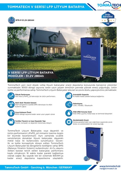 51.2V 280 Ah Lfp Lityum Batarya fırsatları