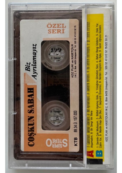 Coşkun Sabah Biz Ayrılamayız Kaset (Özel Seri Orjnal Dönem Kağıt Baskı Kaset) fiyatları