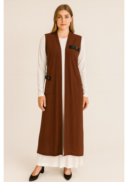 841 Tokalı Yelek Qys Yelek #24-04#