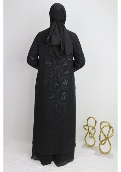 40976 Iç Bluz Uzun Kol Sandy Kumaş Hırka Harf Baskılı Yakası Boydan Detaylı Ikili Takım indirimleri